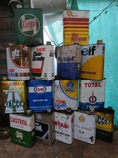 Lot De 16 Ancien Bidon D'huile