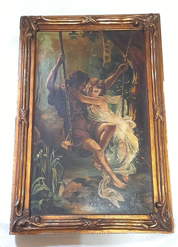 Huile sur toile ancienne - toile,