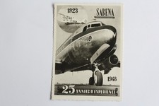 Old postcard Aviation Sabena 25 years of experience Belgian airlines (51430)