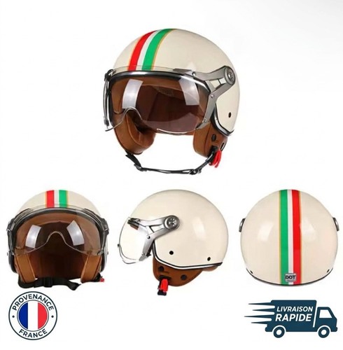 Casque moto jet vintage vespa - moto,