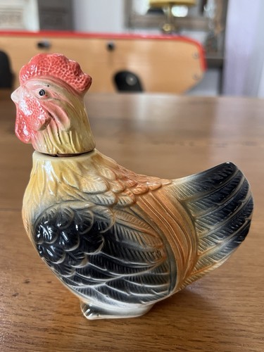 Carafe barbotine coq poule - carafe, coq,
