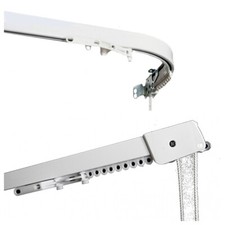 Binaire Pour Tentes Barre Tringles à Rideaux Aluminium Blanc Courbé *< Linéaire