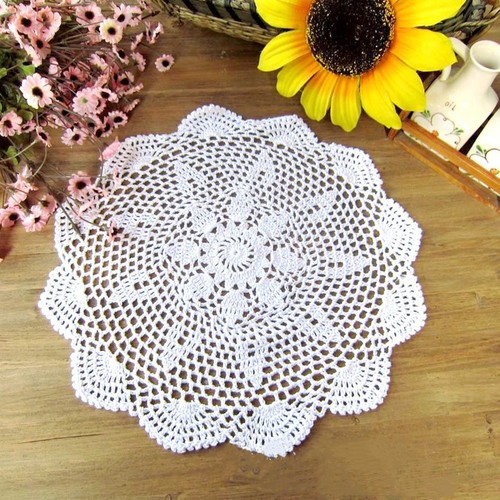 Napperon rond pour - , coton
