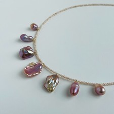 collier argent perles de