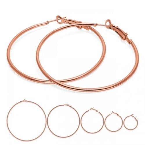Paire créoles or rosé - paire, en