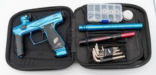 Shocker Amp Paintball Marker Gun Blue with Case