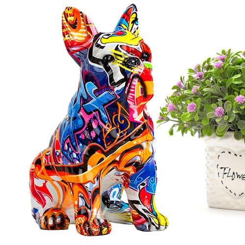 Graffiti dog statue french - statue,