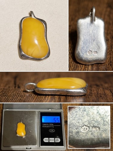 Pendentif ambre baltique - ambre,
