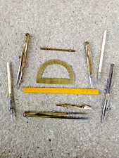 ANCIEN LOT ACCESSOIRES POUR BOITE DE COMPAS - OUTIL DE DESSIN -