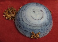 rare antique beautiful art deco glass dough chandelier signed Muller daum see sign