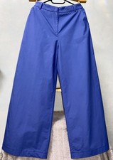 Essentiel Antwerp Wide Leg Pants Italy Blue High Waist Luxury Trousers 38