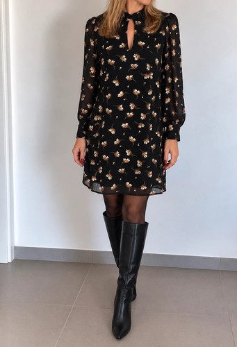 Robe fluide fleurie - robe, mango