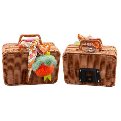 Panier avant texture rotin