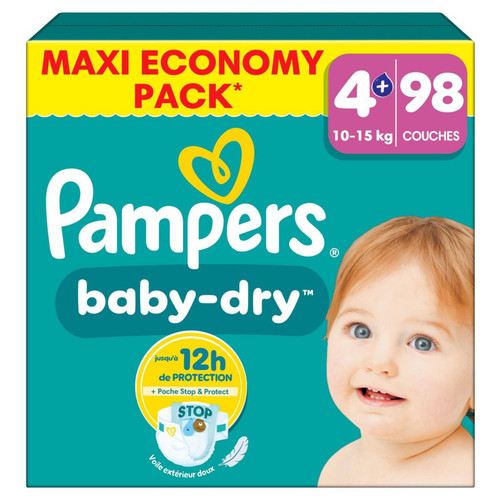 Pampers baby dry taille - pampers, 4+