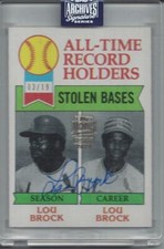 LOU BROCK 2020 TOPPS ARCHIVES