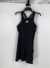 Adidas Womens Black Scoop Neck Sleeveless Sports Tennis Tank Dress Size Large