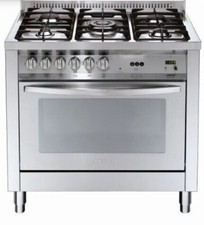 Lofra Pg96Gvt/C Cuisine Professionnelle Avec Four De 90 Cm 5 Brûleurs Acier Inox