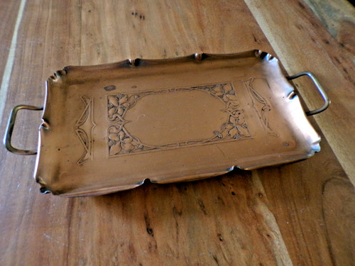 Ancien plateau cuivre art - en,