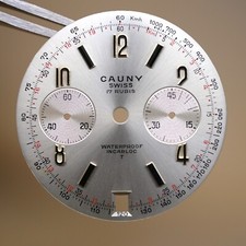 Cadran de montre Landeron 187 - CAUNY Swiss Ø31,50mm [NOS]