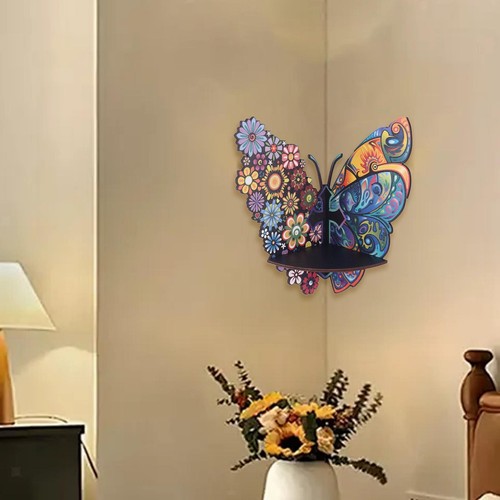 étagère angle papillon - d'angle, de