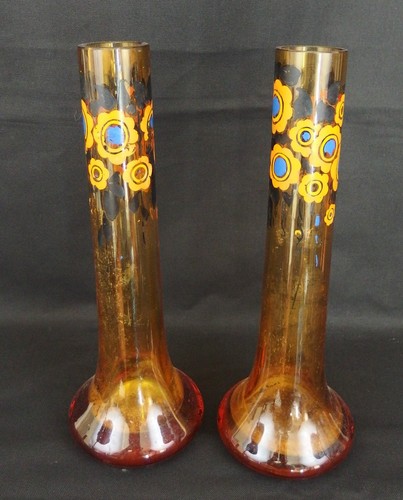 Paire vases anciens en - de,