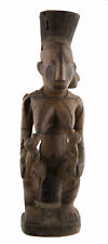 Mangbetu Ancienne Statue Maternité africaine Jumeaux -Art africain Congo # 17070