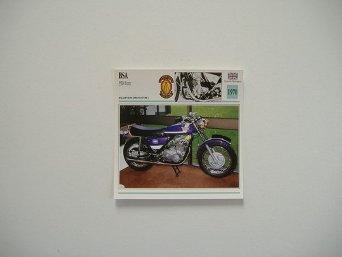 Fiche moto bsa 350 fury - moto,