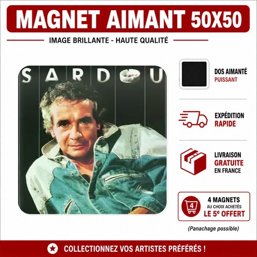 Magnet michel sardou 5x5 - michel,