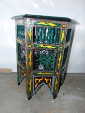 sellette orientale , table a thé , maroc  (gp).