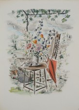 André DIGNIMONT: Sous la Tonelle, Original Lithograph Signed, 1946