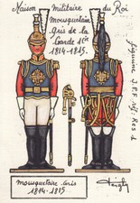 FEIGLY JP LEAD unpainted 65mm GRAY MUSKETEER 1814-15 the crest No. 37