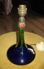 Art Nouveau Manufacture Orchies L’Herminé Declercq Lamp Stand Mounted Vase