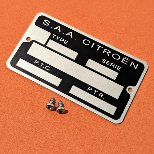Plaque constructeur citroën - constructeur,