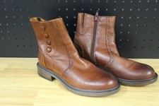 Miz Mooz Leather Button Ankle Boots-Merry-Brandy Antique- EU37(6.5-7)-A521586