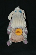 🐑Peluche doudou mouton beige LES DEGLINGOS Poilodos velours côtelés  25 cm NEUF