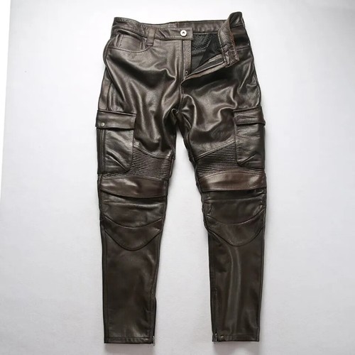 Pantalon cuir motard - pantalon,
