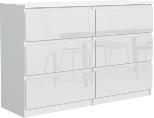 Commode blanc brillant - brillant, avec