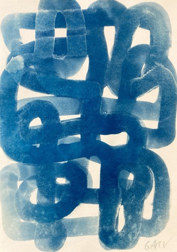 Monochrome abstrait original - monochrome,