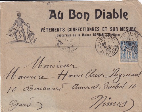 Enveloppe pub 1898 au - pub,