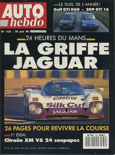 Auto hebdo 732 06 1990 - n°732, 20/06/1990