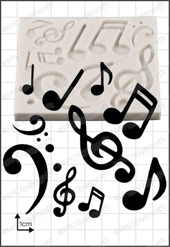 Moule silicone musical notes - musical,