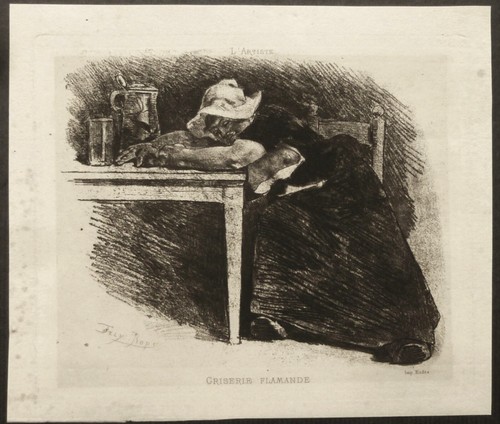 Eau forte félicien rops - félicien,