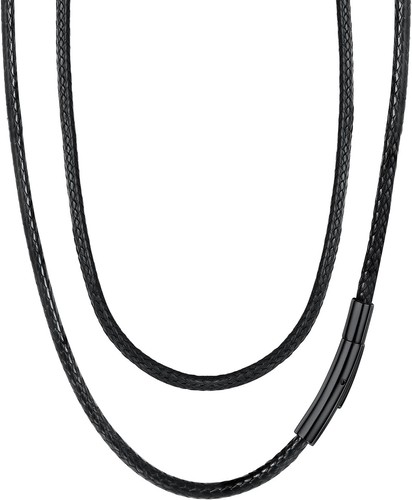 Collier cordon cuir 3mm noir - cuir,