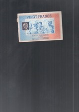 Solidarity voucher 20 francs for prisoner occupation 1940 1945 Marshal Pétain
