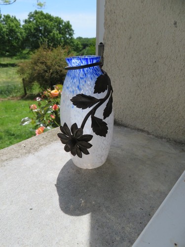 Muluty vase verre moucheté - en,