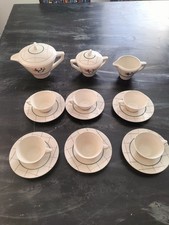 Old coffee service GIEN "TAMARIS "hand decorated "France" see photos 