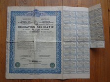 1932 Belgian loan bond stock 5%