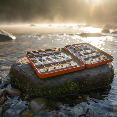 Fishing fly case dessin - fishing,