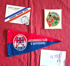 N°16788 bis / automobile club d'Auvergne : fanion et ecusson en tissus ...