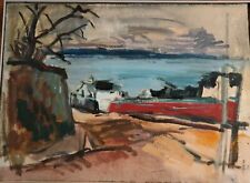 Oil Painting on Canvas Double Sided Navy and Portrait 